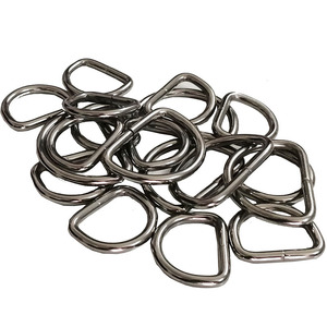 Stainless Steel D-ring Hardware For <b>Bags</b> Clothing <b>Accessories</b> Strong D-shaped Buckle 316 Grade Metal Ring Strap Hanging - Product Image 1