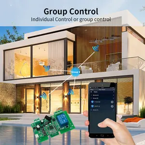 Smart modulo interruttore Tuya 1CH 7-32V RF 433MHz voce con Alexa Google WiFi lavoro ricevitore porta Garage porta operatore 12V