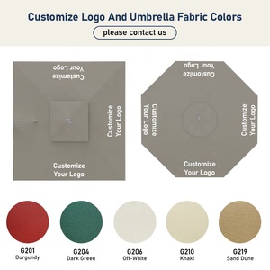 Parasol sur mesure avec refroidissement par air, lumières LED, roues, batterie solaire, pour sites sportifs, parasol cantilever commercial - Product Image 6