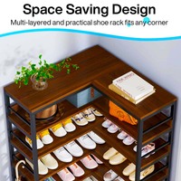 Mingtang Organisation Ideas Metall-Organizer-Ständer Schuhaufbewahrungsregal für Zuhause