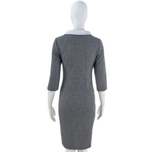 Elegancia High Waits Combinado Cuello de camisa blanca Delgado Suavizar Vestido elástico Vestido de cuello alto Vestido de camisa de cuello blanco - Product Image 4