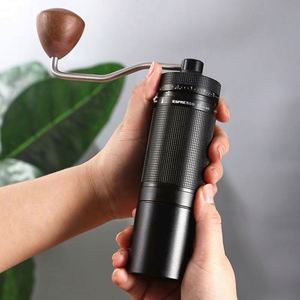 เครื่องบดกาแฟแบบมือหมุนพร้อมใบมีดสแตนเลส 7 ดาว สำหรับเฟรนช์เพรส มอคค่า เอสเพรสโซ ดีไซน์ปรับได้ภายนอก - Product Image 1