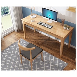 Home Office <strong>Solid</strong> <strong>Wood</strong> <strong>Desk</strong> for Laptop/Computer Natural for Bedroom - Product Image 3