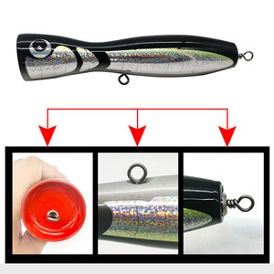 Top Water 7 \ "120g Popper Thon Bois Appât Leurre Durable ABS Matériel pour Poisson D'eau Salée Requin pour Océan Rivière <span class=keywords><strong>Bateau</strong></span> De Pêche Basse - Product Image 3