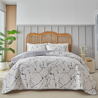 Couette matelassée de style minimaliste disponible pour toutes les saisons ensemble de couvre-lit doux et confortable