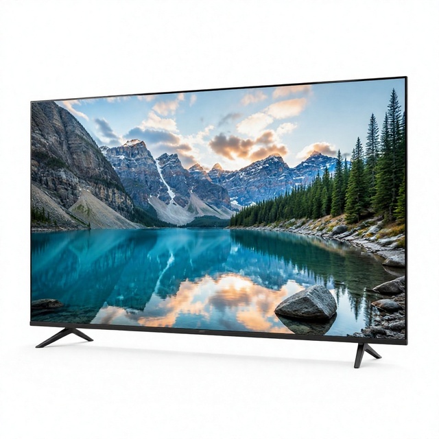 Frameless Black Smart TV 4K UHD LED Television WiFi Android for Home and Commercial Use