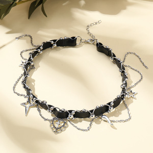Collana con Nappa in Pelle Stile Gotico Scuro per Ragazze Audaci, Accessori Gioielli da Donna - Product Image 5