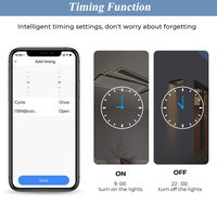 Zigbee Single line sakelar WiFi EU tanpa kapasitor Alexa dan sakelar dinding sentuh Google Home Panel kaca sakelar cerdas