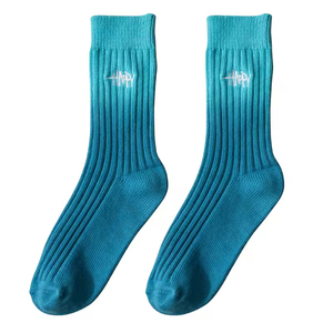 High Quality Fashion Colorful Unisex Cotton Tie Dye Embroidered Logo Men Custom Crew <b>Socks</b> - Product Image 3