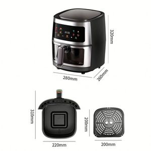 Friteuse à air chaud sans huile Silvercrest, en acier inoxydable, 4,5L, 6L, 8L, 15L, la meilleure selon Consumer Reports, comme présentée dans la publicité - Product Image 6