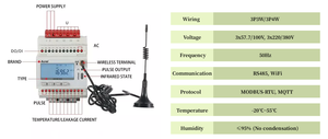 Acrel ADW300-WF WiFi 智能电能表 <span class=keywords><strong>3</strong></span>*380/660V，带远程电量监测功能，用于能源管理系统 - Product Image 4
