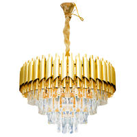 Lustre en cristal K9 de luxe, luminaire suspendu rond en aluminium doré avec finition argentée pour la décoration de la maison et des hôtels, tension 220V