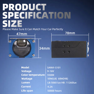 Luces de Conducción Sanvi S101 <span class=keywords><strong>Mini</strong></span> <span class=keywords><strong>para</strong></span> Motocicleta, Faros Antiniebla LED, <span class=keywords><strong>Focos</strong></span> LED <span class=keywords><strong>para</strong></span> Motocicletas, Luces LED <span class=keywords><strong>para</strong></span> Parrilla de Coche con Arnés de Cables - Product Image 3