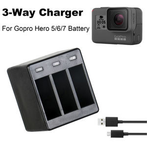 KAMPHO Nouveaux chargeurs 3 canaux pour <span class=keywords><strong>GoPro</strong></span> <span class=keywords><strong>Hero</strong></span> <span class=keywords><strong>5</strong></span> 6 7 Action Camera Accessoires AHDBT-501 Batteries Chargement Hub - Product Image 6