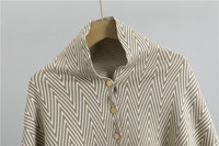 Ensemble tricoté deux pièces pour femme : Robe longue à col roulé et cape jacquard élégante pour l'automne et l'hiver, idéal au quotidien