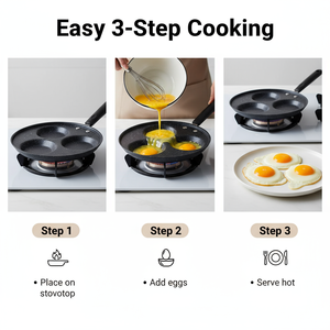 Trong Kho 3 Ly Carbon Thép Gia Đình Sức Khỏe Không Dính Ăn Sáng Trứng Fry <span class=keywords><strong>Pan</strong></span> Với Bakelite Xử Lý - Product Image 4