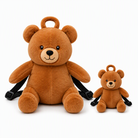 Ensemble de sacs à dos en peluche personnalisés Ours et Panda, 2 tailles pour unisexe et poupées de 18 pouces, sac animal en peluche, OEM ODM, logo personnalisé