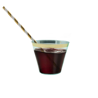 Ensemble de vaisselle en plastique de haute qualité avec un design minimaliste, motif personnalisé, ensemble de tasses et d'assiettes avec paillettes dorées pour un usage en mariage
