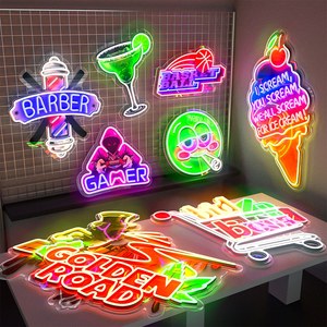 Enseigne néon personnalisée avec logo, enseigne néon LED pour la signalisation murale de votre boutique, salon, <span class=keywords><strong>réception</strong></span>, fête d'<span class=keywords><strong>anniversaire</strong></span>, décoration de maison ou de mariage - Product Image 1