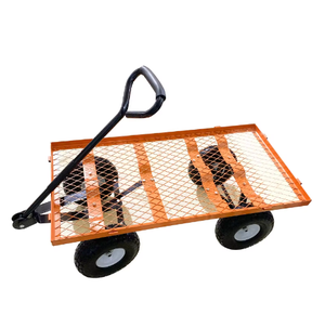 Zware uitvoering 1100 lbs draagvermogen buiten 4-wiel tuinwagen handkar met gaas van staal - Product Image 3