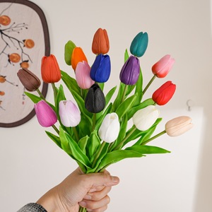 Tulipe Artificielle CallaFloral à Branche Unique, Décoration de Mariage Style INS, Vente Transfrontalière - Product Image 2