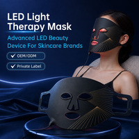 Masque de beauté LED 7 couleurs avec 100 LED, télécommande filaire, masque facial flexible, stock disponible, vente en gros