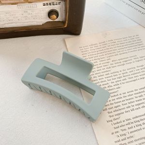 Pince à cheveux rectangulaire mate en PS dépoli, grande pince requin moderne de 10,5 cm, unisexe, multifonction, tendance, vente en gros - Product Image 5