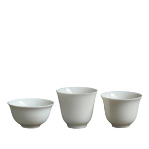 ถ้วยชาเซรามิกกังฟู ถ้วยชิมชาพอร์ซเลนสีขาวสำหรับพิธีชงชา - Product Image 2