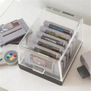 Protezioni per scatola da gioco in carta di perspex in acrilico trasparente pokemon con coperchio magnetico