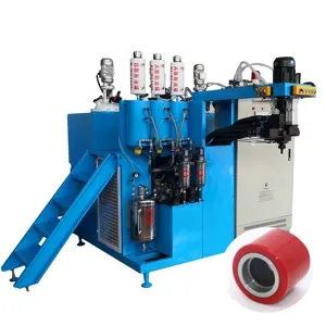 3 Component Elastomer Polyurethane PU Pouring Casting Machine For Wheel Print Roller