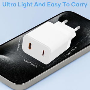 شاحن هاتف محمول سريع بمنفذين USB-C ومنفذ 8 دبابيس بقوة 20 واط - Product Image 5