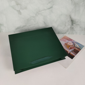 Bolsas de Papel Personalizadas de Alta Calidad, Bolsas de Regalo Verdes con Asa de Listón, Bolsa de Compras con Logotipo Personalizado, Bolsa de Compras Ecológica de Algodón - Product Image 2