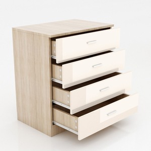 Ensemble de meubles de <span class=keywords><strong>chambre</strong></span> à coucher 3 pièces au design classique Armoire en MDF résistant à l'humidité <span class=keywords><strong>Commode</strong></span> de chevet avec Queeze Assez profond - Product Image 4