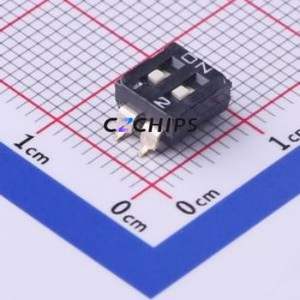 DMR-02-V DIP Switch SMD-4P,6x6.2mm Switch ( Number of Switch Sections: 2 )( Lead Spacing: 2.54mm ) - Product Image 1