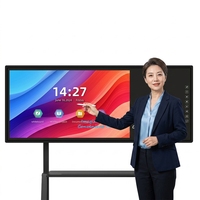 Tableau blanc interactif 4K UHD de 94 pouces, tactile 20 points, synchronisation de la mémoire, écriture sur sous-tableaux, Android 14, double OS, tableau intelligent LED