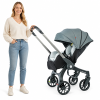 Poussette bébé 3 en 1 au design moderne, en alliage d'aluminium, pliable, usine OEM ODM