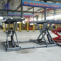 Elevador de Tijera Hidráulico de Alta Calidad para Autos, 3500 kg, Elevación Media, BJS2828-MB35, Altura de Elevación de 40 Pulgadas, para Cambio de Neumáticos en Garaje Doméstico