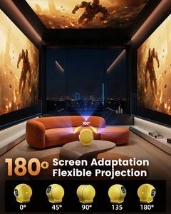 Dernier projecteur portable WiFi LED LCD Auto-Focus Android 13 Native 720p 200ANSI Home Theater Movie Prend en charge la vidéo 4K Mini - Product Image 6