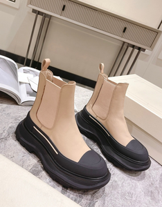 Chaussures de course montantes en cuir véritable pour hommes et femmes, collection automne-hiver 2026, nouvelle collection, amortissantes, style simple, chaussures décontractées pour couple - Product Image 4