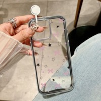 Coque de téléphone 2-en-1 couleur bonbon avec nœud papillon pour iPhone 17 Pro Max 16 13 11 15 14 12 17 Air 17promax, étui souple transparent en TPU