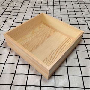 Wooden Storage Box <b>Rectangle</b> Pine Desktop Organizer Neatening <b>Bin</b> - Product Image 3