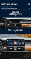 Système de lecteur DVD de voiture de 12.8 pouces moniteur de voiture Android autoradio bluetooth pour BMW X5 E70 X6 E71 2007-2013 WIFI SIM BT Carplay