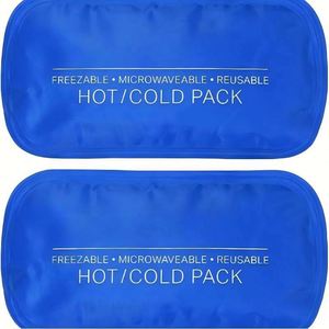 Compresa de Gel Frío/Calor Reutilizable de 2 Piezas para Tratamiento, Almohadillas de Gel para Calentar y Enfriar para Aliviar Lesiones Deportivas - Product Image 1