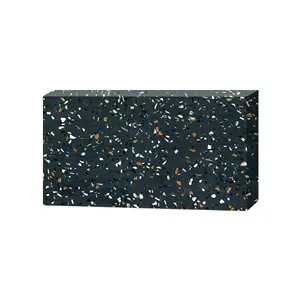 GUIYI, Лучшая цена, черная панель терраццо, стандартный бетонный искусственный камень для мощения пола/столешницы