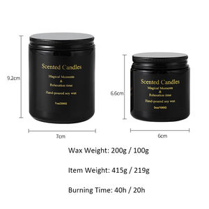 เทียนถั่วเหลืองสีดำแบบทันสมัยพร้อมฝาปิดชุดของขวัญน้ำมันหอมระเหยธรรมชาติตกแต่งบ้านจำนวนมาก - Product Image 4