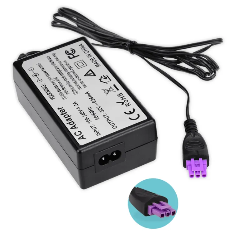 CE FCC ROHS Printer Adapter power supply AC power adapter 32V 625MA 20W for HP printer charger