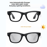 Lunettes de soleil intelligentes multifonctionnelles Wisteria 8MP avec caméra, impression UV, matériau PVC moderne, traduction IA, appel Bluetooth, vidéo, cadeau