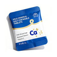 Comprimés de calcium au lait OEM ODM sous marque privée, bonbons pour la santé osseuse, minéraux du lait, dextrine résistante, supplément de vitamine C