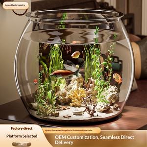 Aquarium de salon écologique pour petits poissons d'eau douce, tortues et poissons rouges, transparent, pour bureau et maison, hydroponique, sélectionné avec soin - Product Image 2