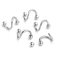 Lots assortis de bijoux de corps en acier inoxydable et zircon, pour piercings barbell, nombril, lèvre, nez, oreille, langue, sourcil, téton, vente en gros